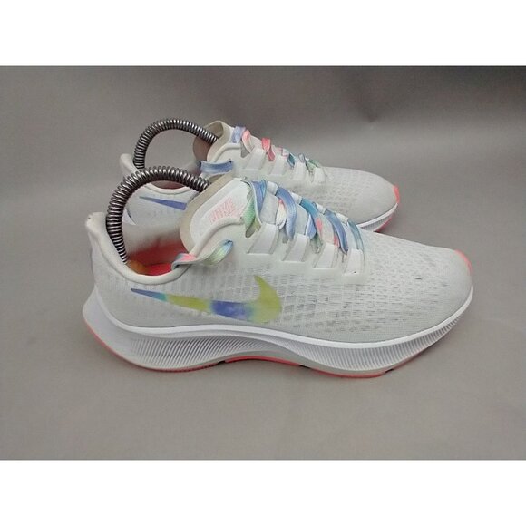 Nike Air Zoom Pegasus 37 Tie-Dye Women's 6.5 Running Shoes White - Picture 9 of 14